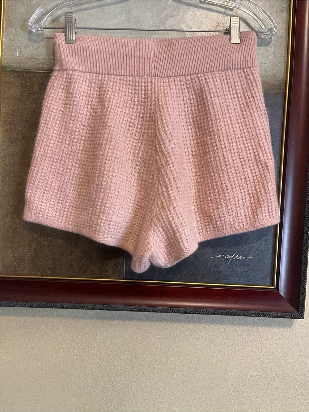 ALO Yoga Blush Pink Waffle Knit Two-Piece Loungewear Set - Picture 9 of 10